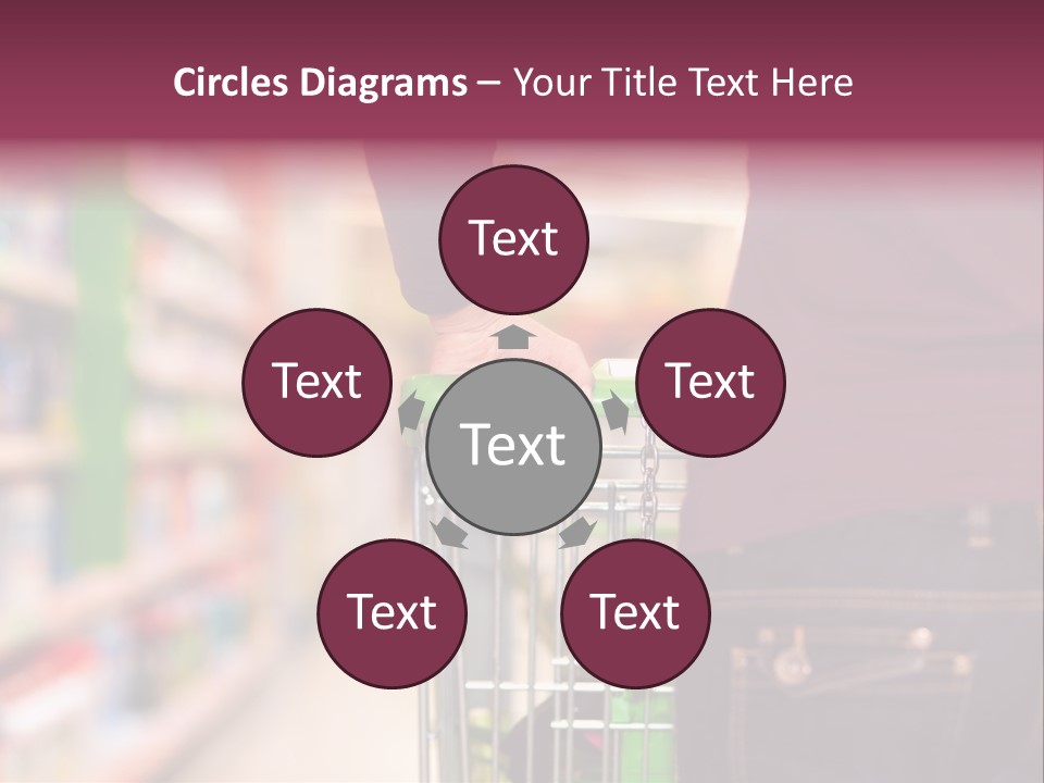 Shelf Caucasian Shopping PowerPoint Template