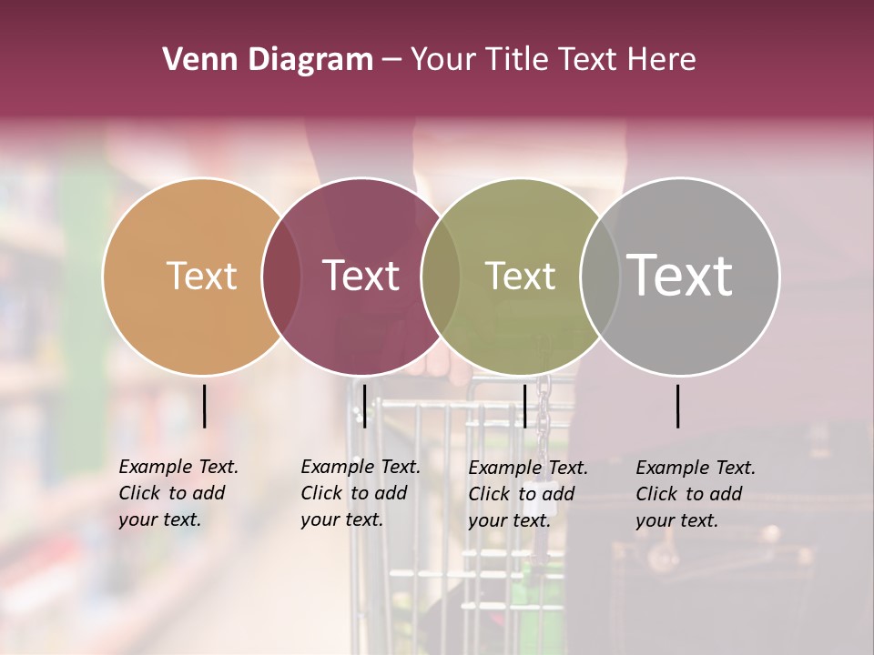 Shelf Caucasian Shopping PowerPoint Template