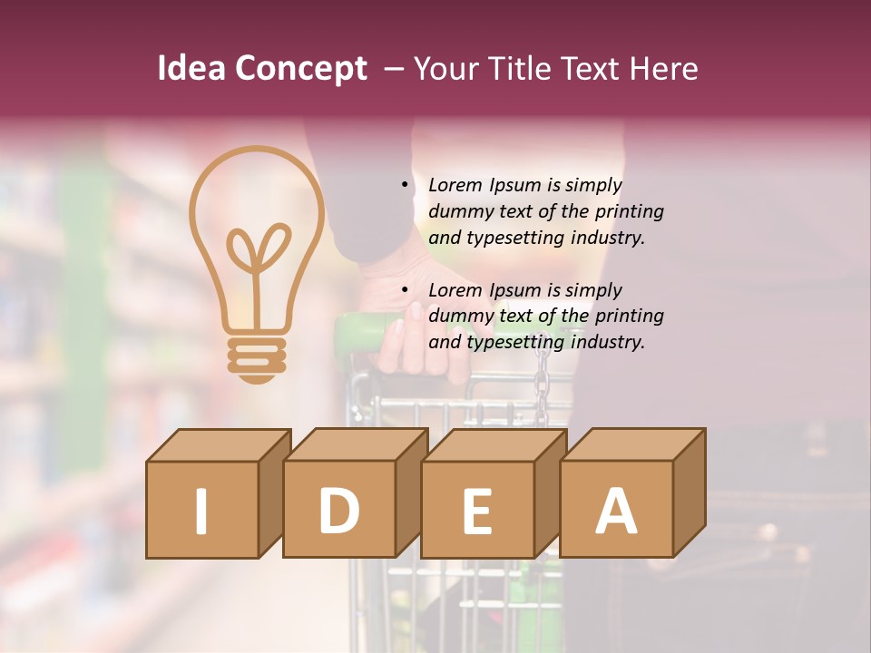 Shelf Caucasian Shopping PowerPoint Template