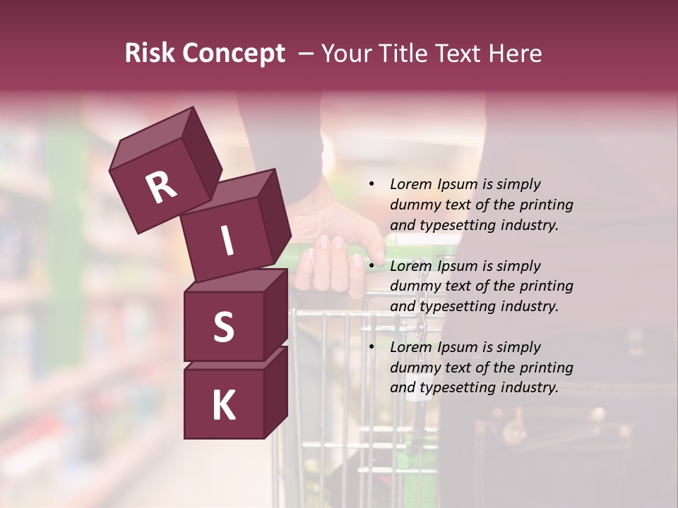 Shelf Caucasian Shopping PowerPoint Template