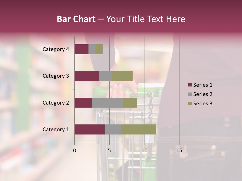 Shelf Caucasian Shopping PowerPoint Template