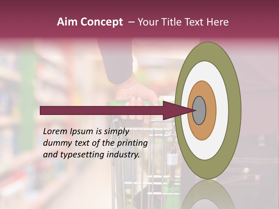 Shelf Caucasian Shopping PowerPoint Template