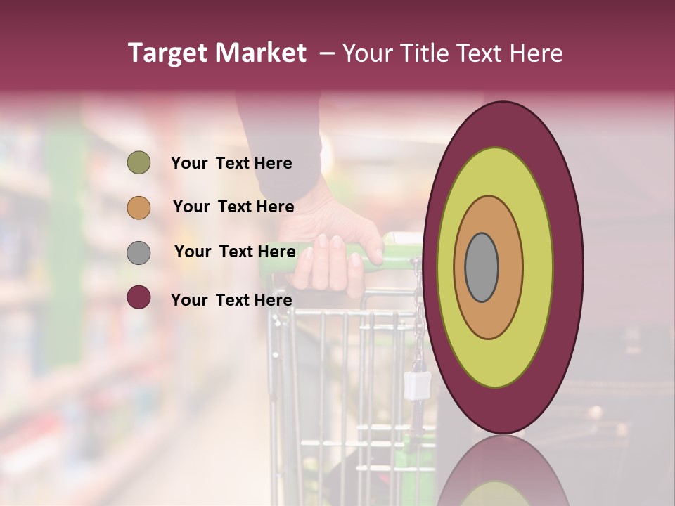 Shelf Caucasian Shopping PowerPoint Template