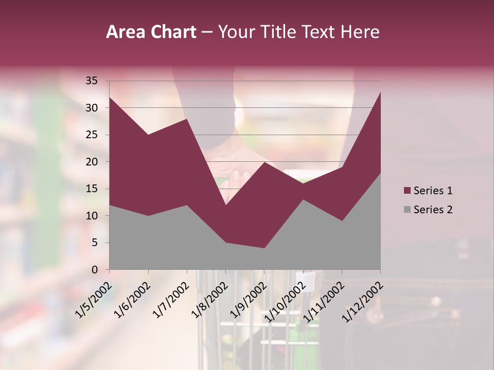 Shelf Caucasian Shopping PowerPoint Template