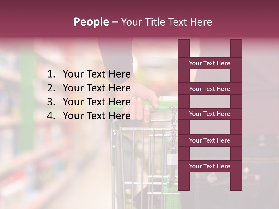 Shelf Caucasian Shopping PowerPoint Template