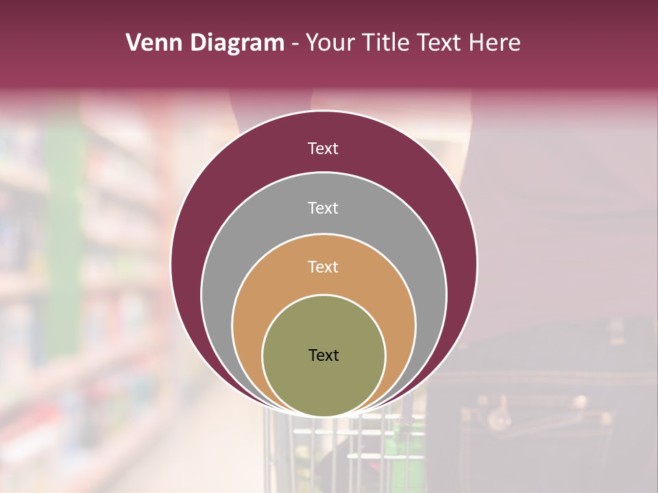 Shelf Caucasian Shopping PowerPoint Template