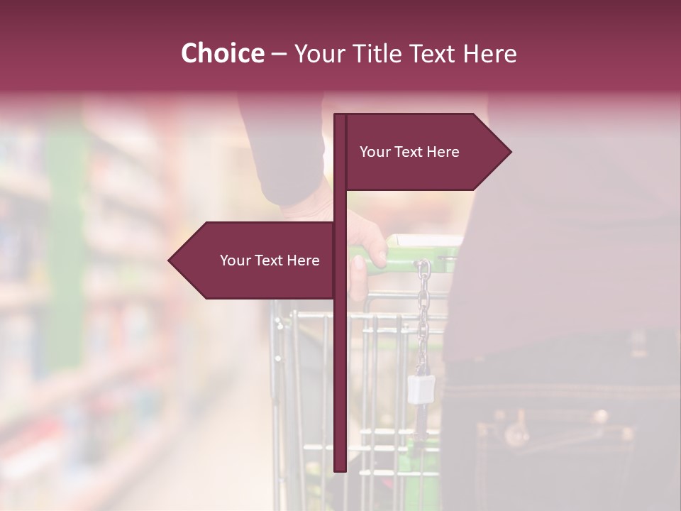 Shelf Caucasian Shopping PowerPoint Template