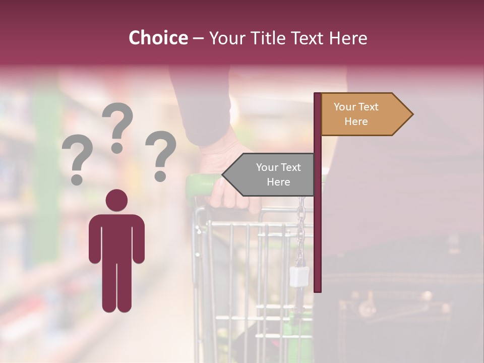 Shelf Caucasian Shopping PowerPoint Template