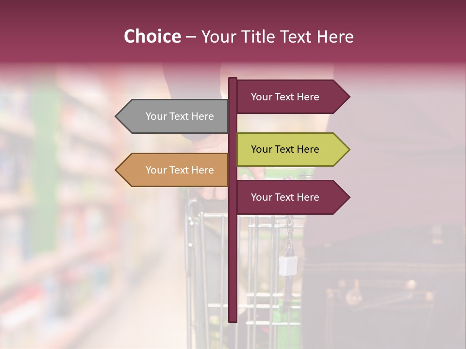 Shelf Caucasian Shopping PowerPoint Template