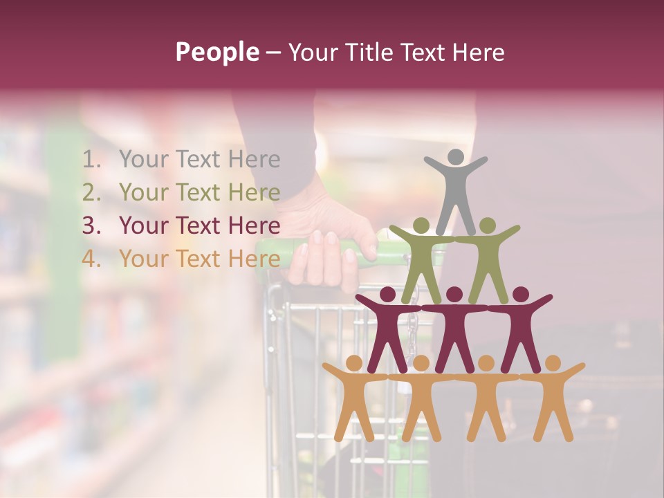 Shelf Caucasian Shopping PowerPoint Template