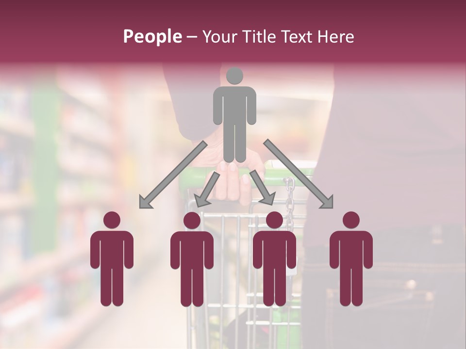 Shelf Caucasian Shopping PowerPoint Template