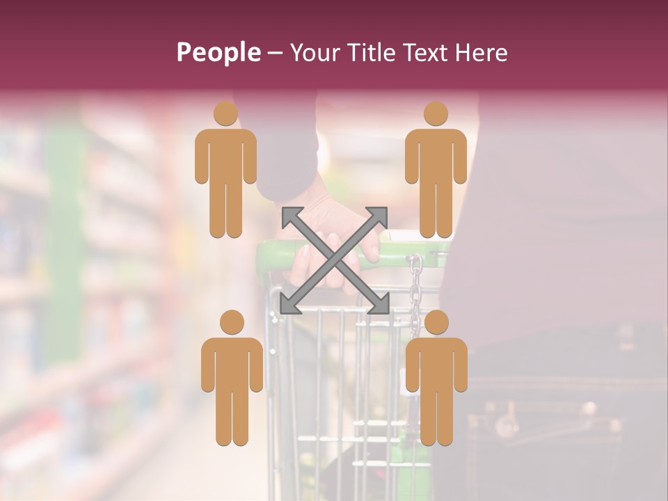 Shelf Caucasian Shopping PowerPoint Template