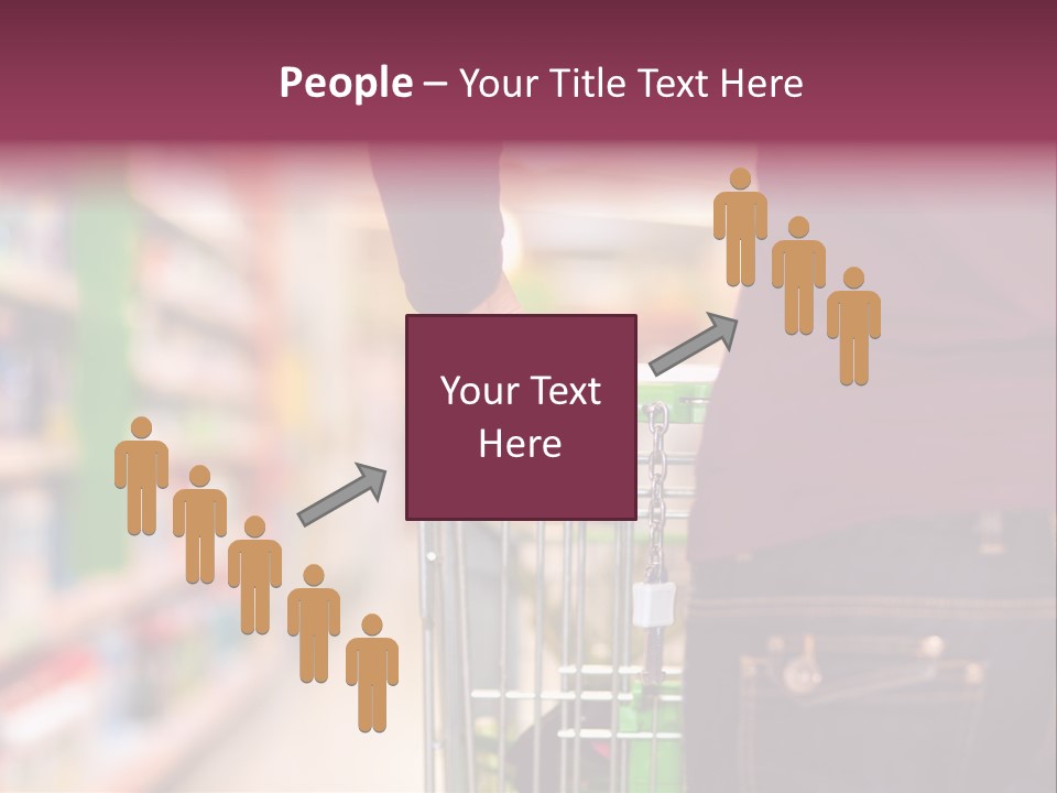 Shelf Caucasian Shopping PowerPoint Template