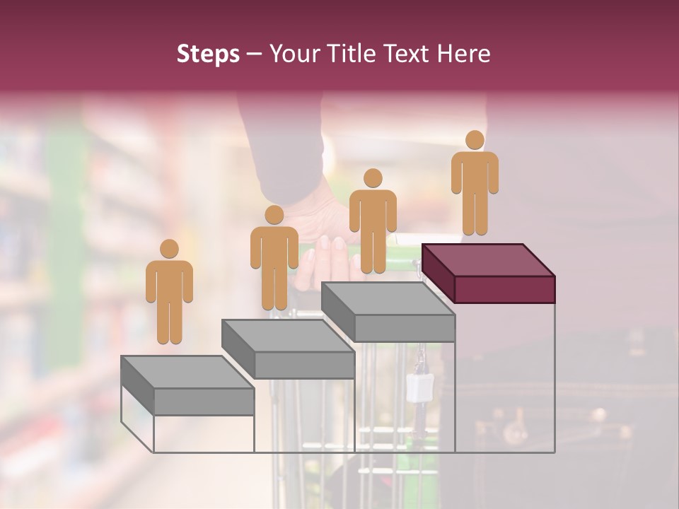 Shelf Caucasian Shopping PowerPoint Template