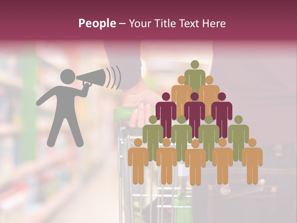 Shelf Caucasian Shopping PowerPoint Template