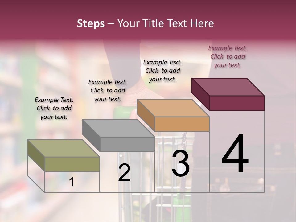Shelf Caucasian Shopping PowerPoint Template