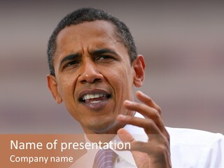 Africanamerican Barrack Presidential PowerPoint Template