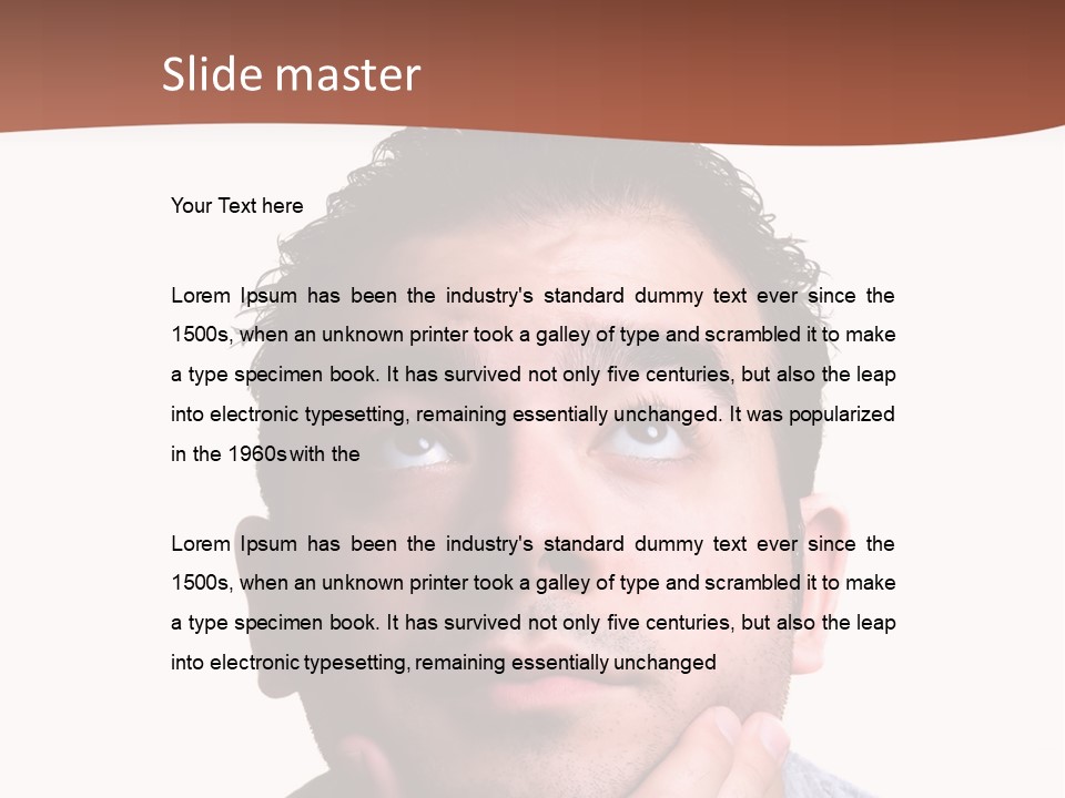 Portrait His Business PowerPoint Template