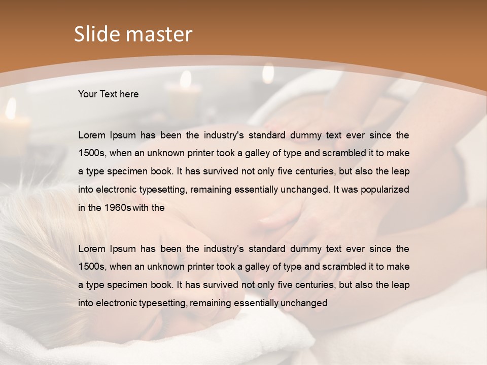 Hand Relaxed Girl PowerPoint Template