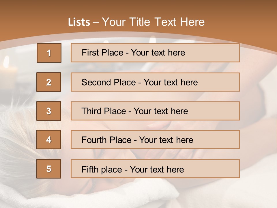 Hand Relaxed Girl PowerPoint Template