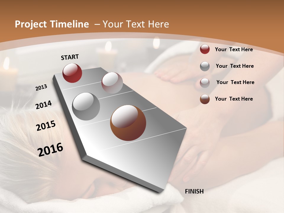 Hand Relaxed Girl PowerPoint Template