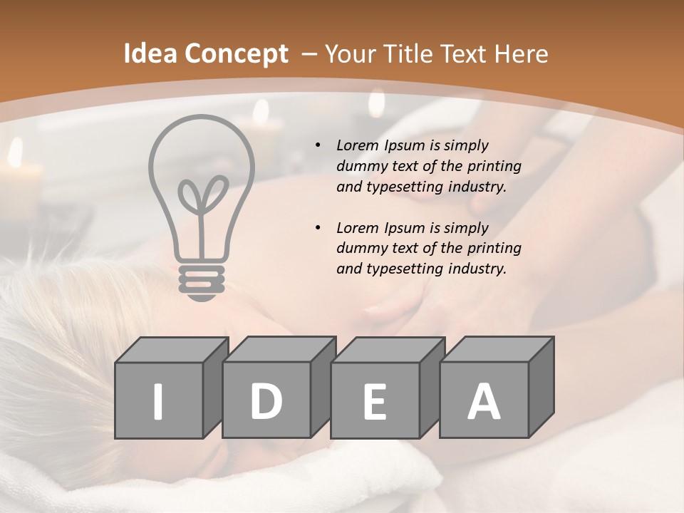 Hand Relaxed Girl PowerPoint Template