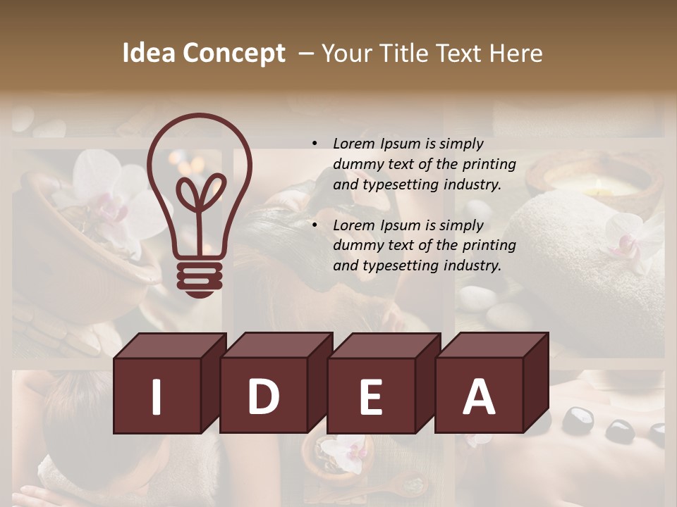 Mask Beauty Orchid PowerPoint Template