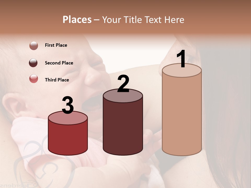 Newborn Holding Woman PowerPoint Template