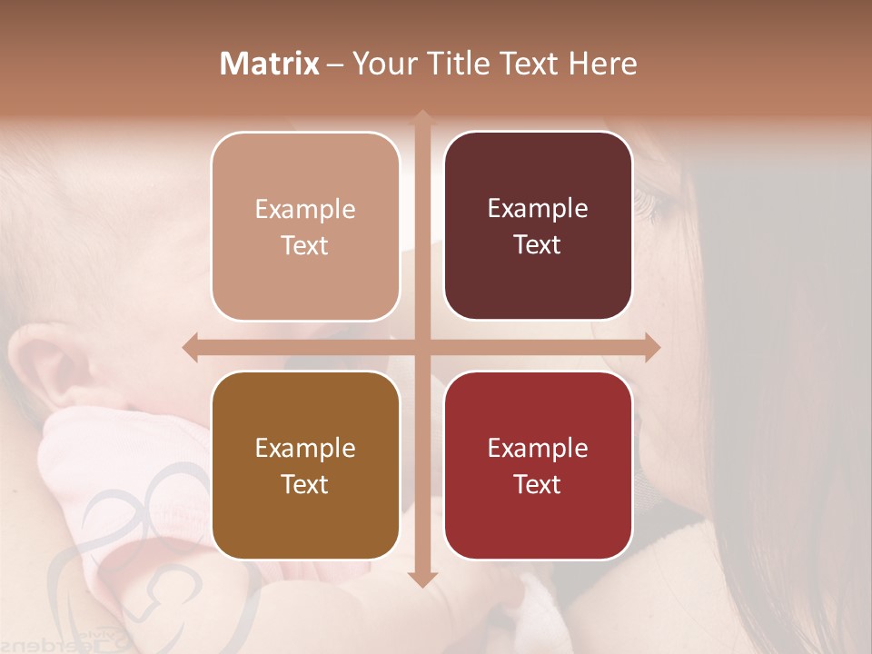 Newborn Holding Woman PowerPoint Template