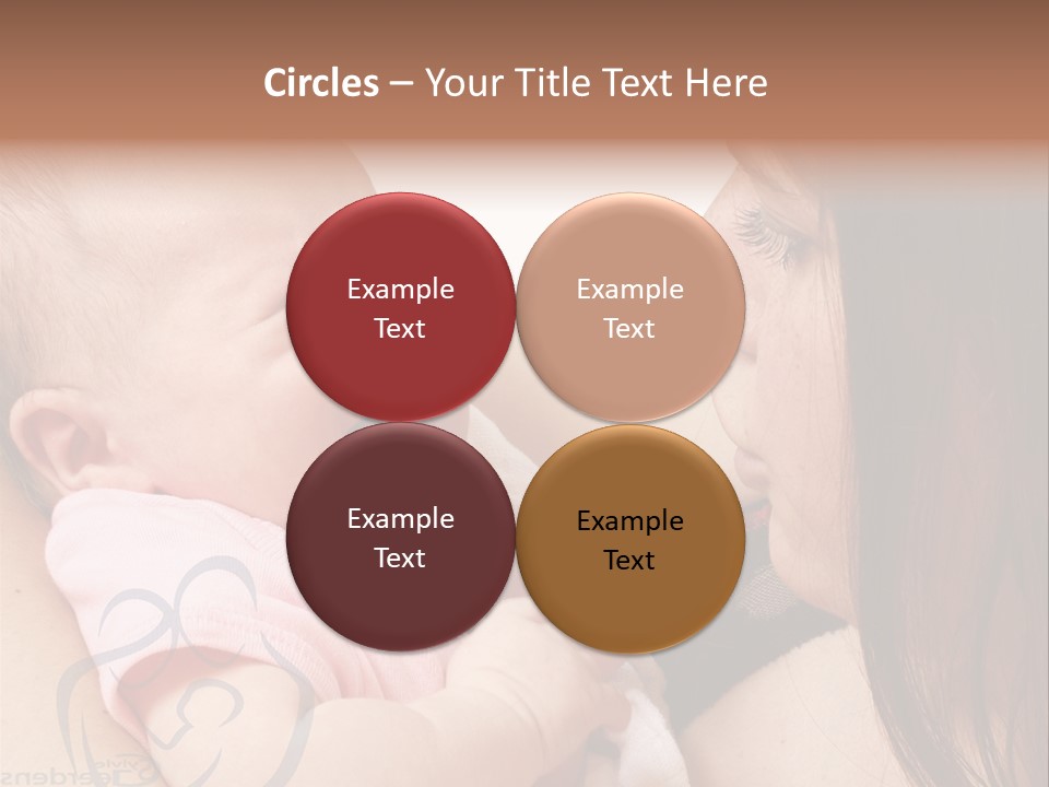 Newborn Holding Woman PowerPoint Template