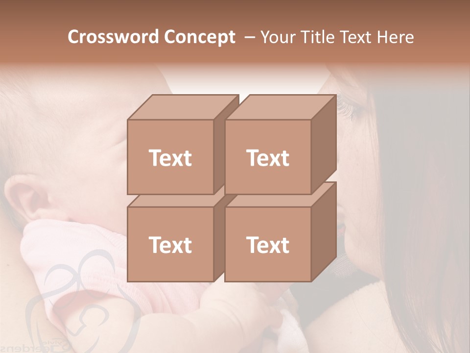 Newborn Holding Woman PowerPoint Template