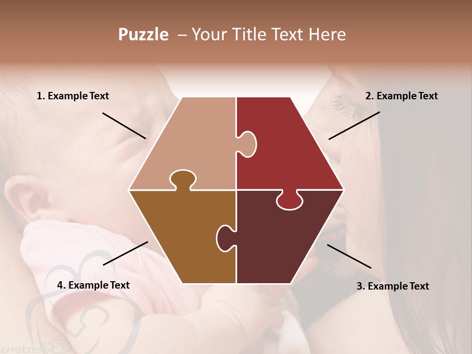 Newborn Holding Woman PowerPoint Template