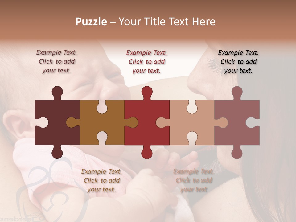 Newborn Holding Woman PowerPoint Template