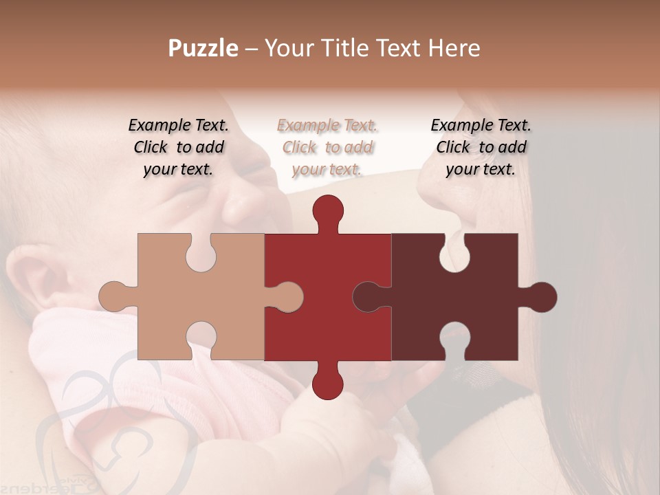 Newborn Holding Woman PowerPoint Template