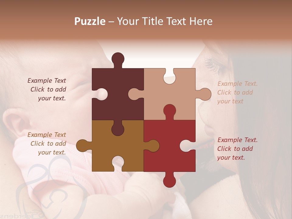 Newborn Holding Woman PowerPoint Template