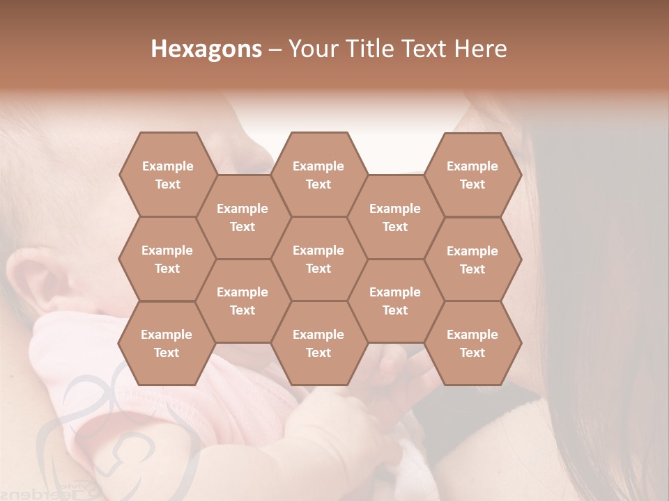 Newborn Holding Woman PowerPoint Template