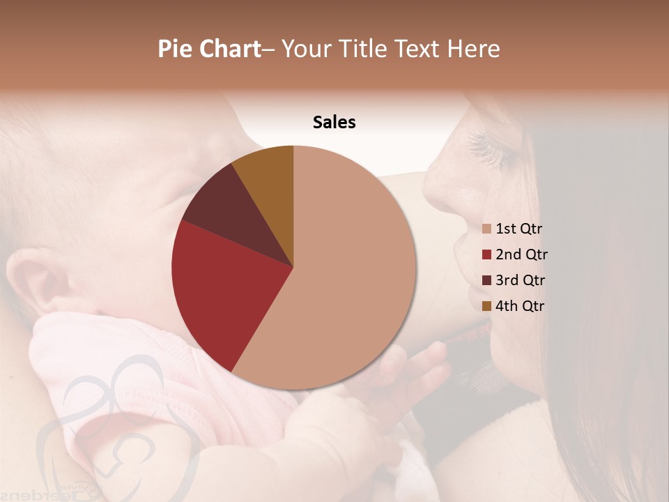 Newborn Holding Woman PowerPoint Template