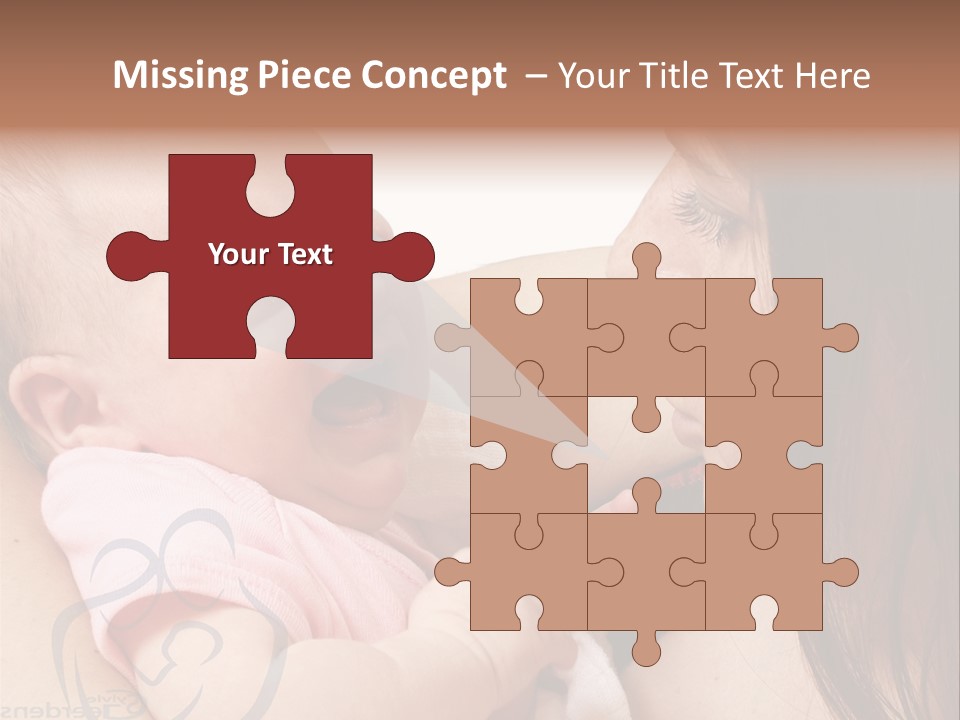 Newborn Holding Woman PowerPoint Template