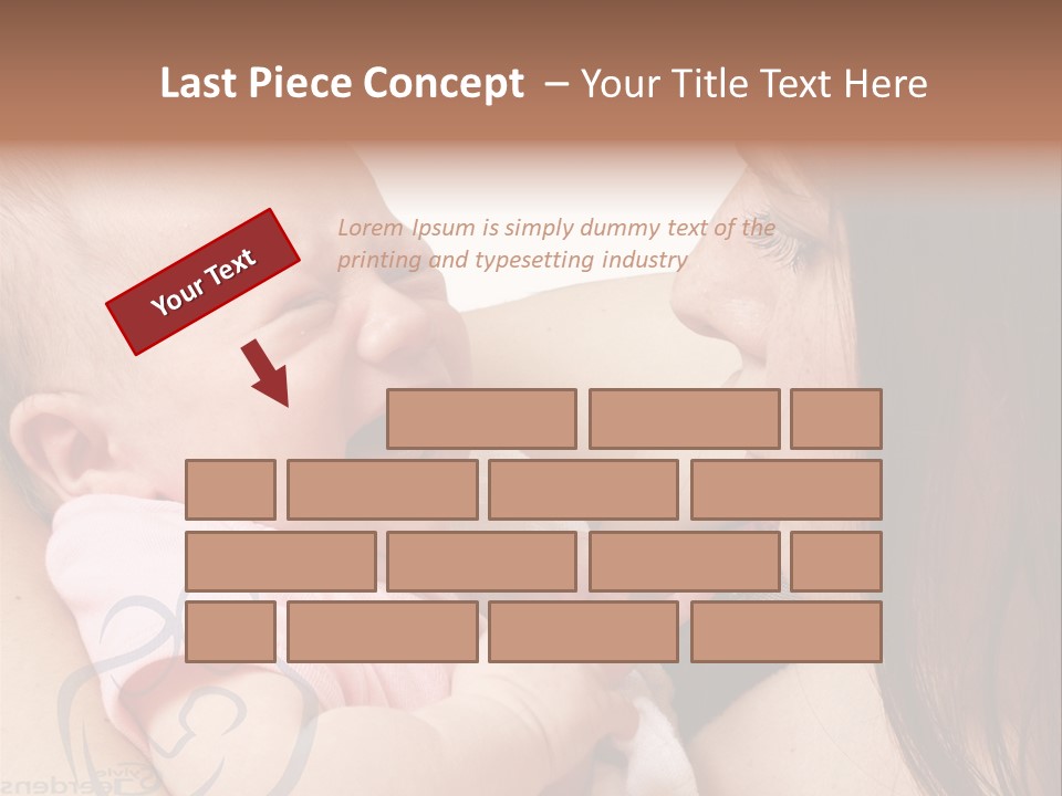 Newborn Holding Woman PowerPoint Template