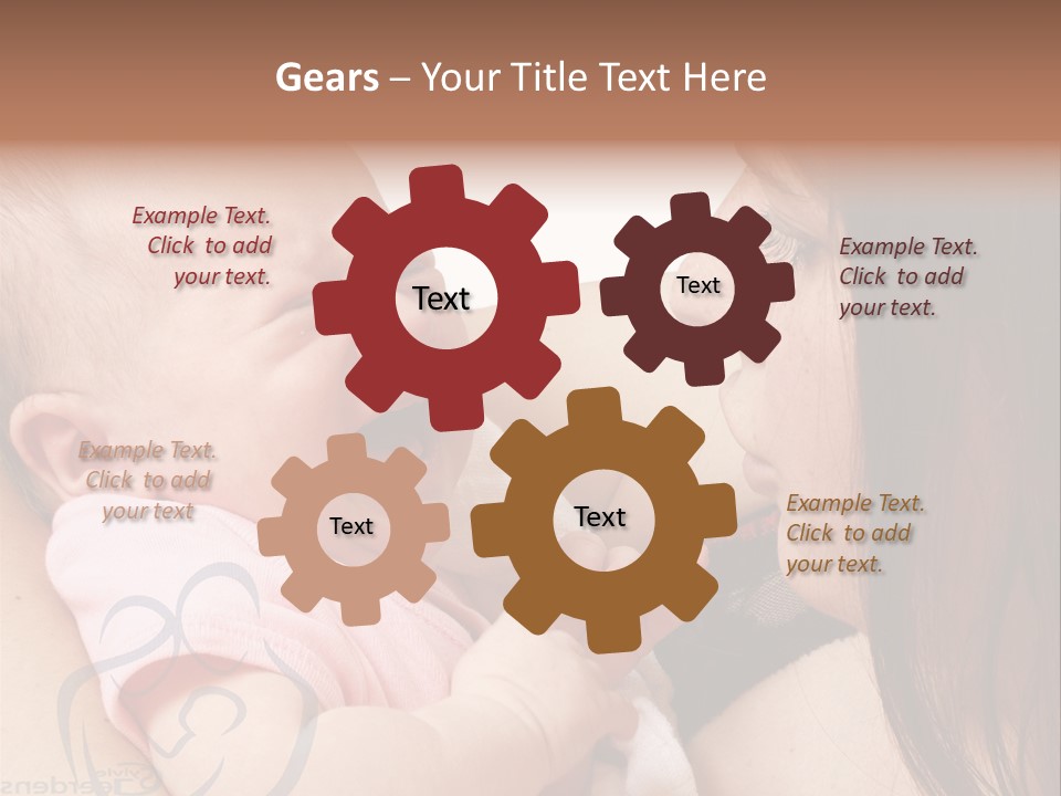 Newborn Holding Woman PowerPoint Template