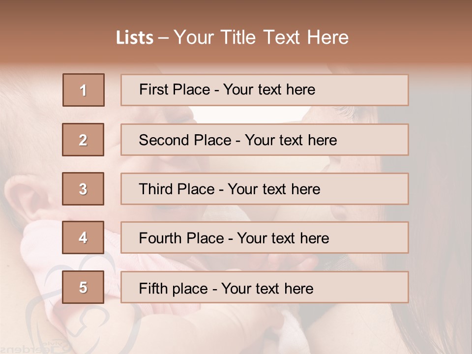 Newborn Holding Woman PowerPoint Template