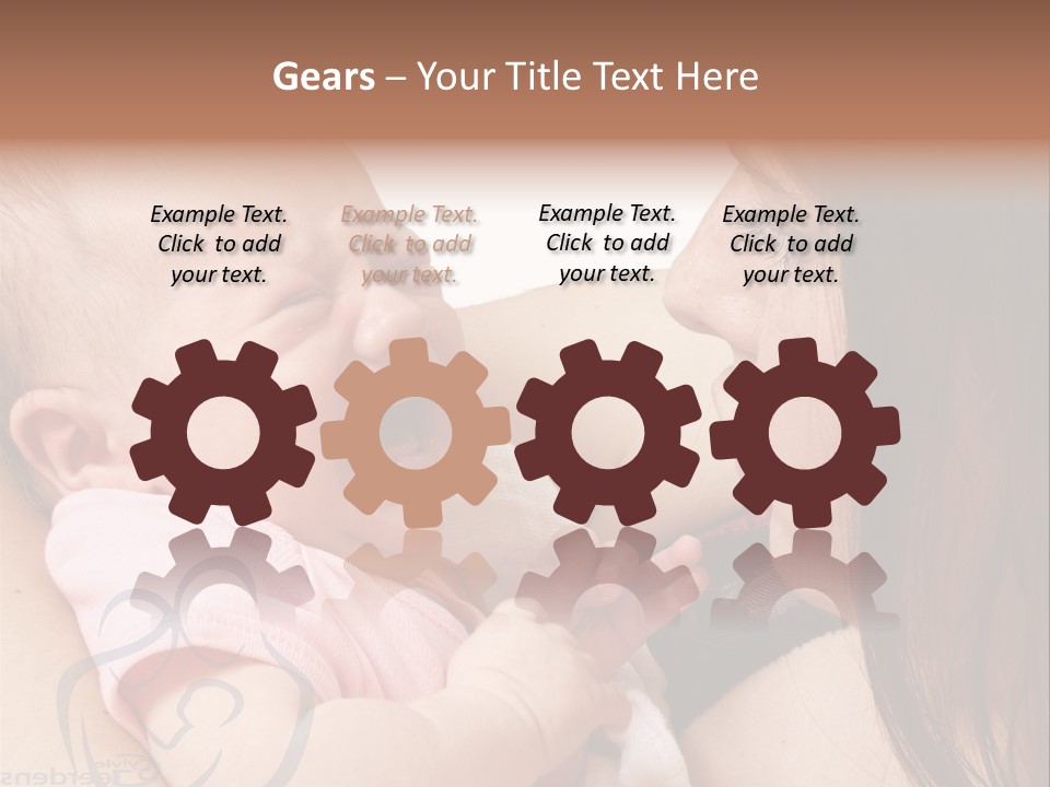 Newborn Holding Woman PowerPoint Template