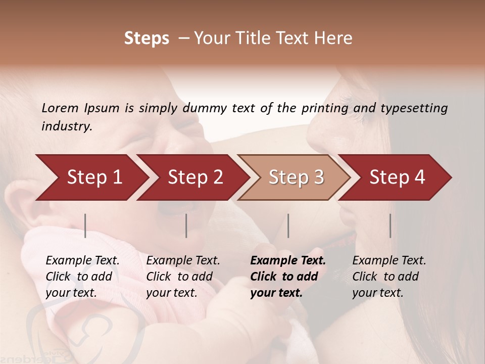 Newborn Holding Woman PowerPoint Template