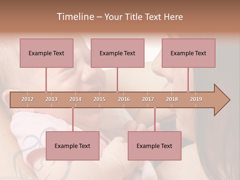Newborn Holding Woman PowerPoint Template