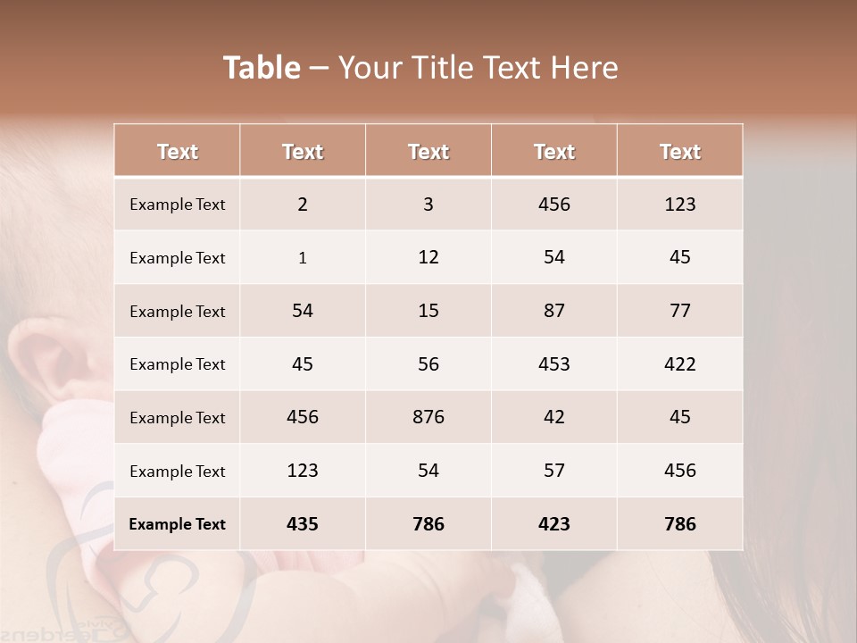 Newborn Holding Woman PowerPoint Template