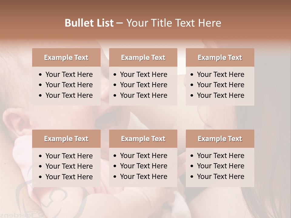 Newborn Holding Woman PowerPoint Template