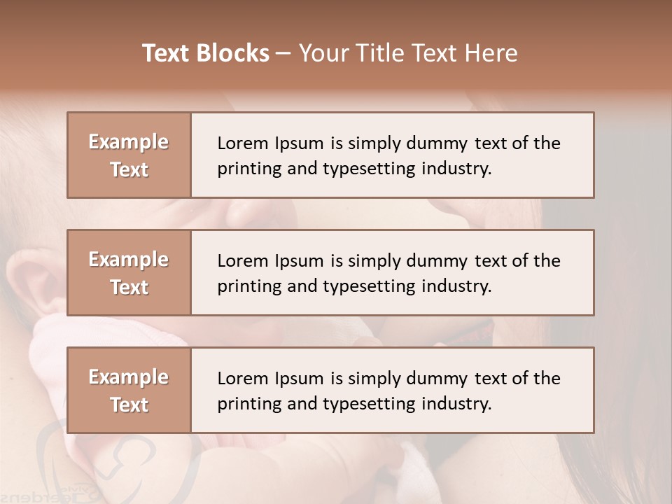 Newborn Holding Woman PowerPoint Template