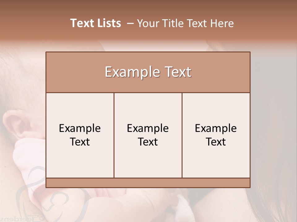 Newborn Holding Woman PowerPoint Template