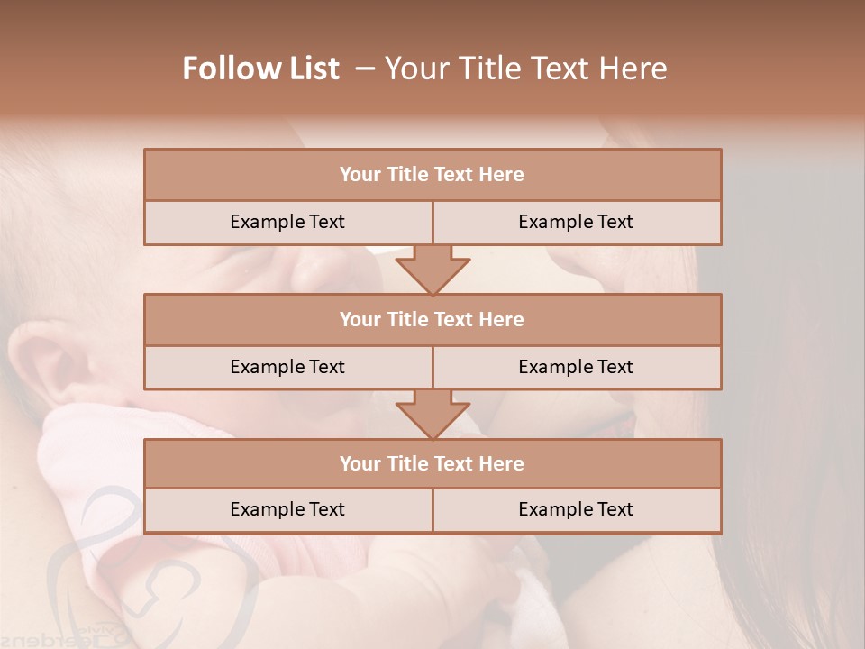 Newborn Holding Woman PowerPoint Template