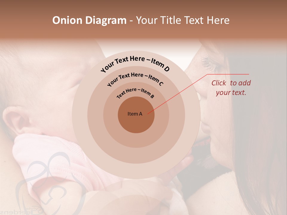 Newborn Holding Woman PowerPoint Template